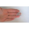 Generic Extra tiny mini clear transparent peach gray hair claw clip for fine, thin hair (Clip quantity: 2 clips, Primary color: Gray)