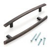 ASKANO 5 Inch Hole Centers, Oil Rubbed Bronze Curved Bar Kitchen Cabinet Handle Caroline Pull ZP2204 | Pack of 10, Solid Hardware for Drawer, Dresser, Bathroom, Vanity, Furniture Door, Cupboard, 5"