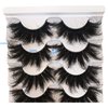 Gmagictobo False Eyelashes Fluffy 25MM Lashes Dramatic Faux 3D Mink Lashes Pack Long Thick Volume Criss-Crossed Soft False Lashes 5 Pairs Multipack