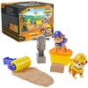 Rubble & Crew, Rubble and Mix Action Figures Set, with 3 oz of Kinetic Build-It Sand and 2 Hand Held Building Toys, Kids Toys for Ages 3 and up