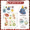 Konsait 145+ PCS Glitter Christmas Temporary Tattoo Kids Adult Winter Snowflake Tattoos Stocking Stuffers Fillers for Kids Xmas Waterproof Tattoo Stickers for Boys and Girls Xmas Party Favors
