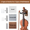 Violin Wall Mount Hanger, Ohuhu Hardwood Violin Hanger with Bow Holder for Home & Studio