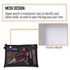 Pendancy Mesh Zipper Pouch 5pcs Lightweight Nylon File Folders Document Organizer Cosmetic Bags Accessories Storage for Travel and Office Supplies (Black, A4 A5 A6)