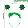 PEUTIER St Patricks Day Headband, Shamrock Headband Irish Green Clover Headpiece Hairband St Patrick Costume Accessories for Women Girls Decoration Party Favors Supplies