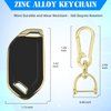 QBUC for KIA Key Fob Cover with keychian,TPU Protection Key Case Compatible with Telluride 2023 2024 2025 EV5 Sorento K4 K5 GT-Line Remote Smart Key Fob Protector (Gold-Black)