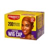 KISS RED STOCKING WIG CAP, 200PCS Bulk Box Secures your hair, long lasting, stays in place, light, lightweight, breathable, wig comfortable (Natural Brown)
