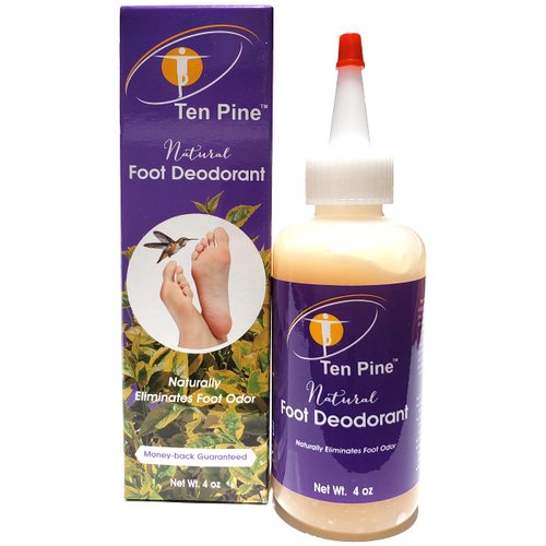 Ten Pine Vegan Natural Foot Deodorant Deodorizer Foot Cream Lotion for Smelly Feet, Foot Odor Controlling, Control Eliminate Foot Odor, Desodorante para pies mal olor, Non Oily No Toxin, 4oz, 1Pk