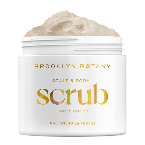 Brooklyn Botany Scalp & Body Scrub – Sugar Scrub Body Exfoliator and Scalp Scrub Made with Coconut Oil to Moisturize, Cleanse and Gently Exfoliate Scalp and Body – Tropical Scent 8.8 oz