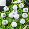 RoundFunny 12 Pcs Mini Golf Stress Balls Bulk Golf Party Favors 2.5 Inch Golf Squeeze Balls Foam Golf Balls Golf Sport Stress Relief Ball Toys for Adult Golf Prizes Office(White)