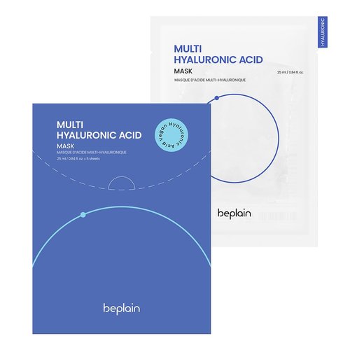 beplain Multi-Hyaluronic Acid Facial Mask (5 sheets), Refreshing Face sheet mask for instant hydrating, moisturizing, Firming | Korean skin care