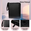 Collectible Trading Card Albums,4 Pocket Card Binder, 400 Double Sided Pocket PU Premium Zip Trading Collection Binder, Card Folder forTCG, Sports Cards (Black)