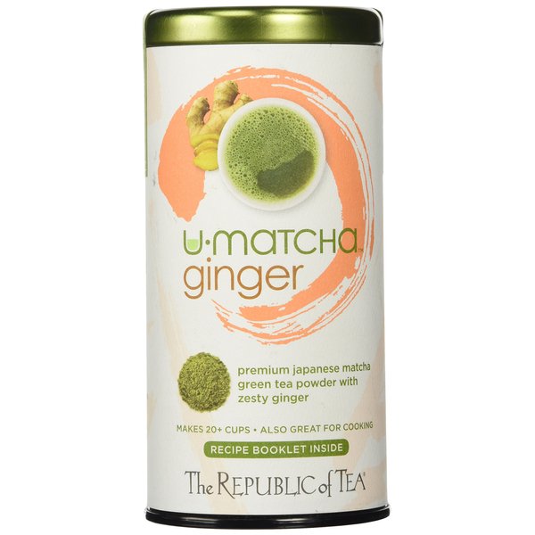 The Republic of Tea U-Matcha Ginger Tea, 1.5 Ounces / 20+ Cups, Matcha Tea Powder