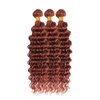 12 14 16 Inch Reddish Brown Deep Wave Bundles Color #33 Bundles Human Hair Weave Brazilian Virgin Remy Hair Extensions Dark Reddish Brown Deep Wave Human Hair Bundle
