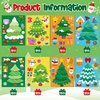B1ykin Christmas Make a Face Sticker Sheets - Make Your Own Christmas Stickers Games, Winter Christmas Party Game Stickers Art Craft for Girls Boys Kids Birthday Party Favor Supplies (Christmas Tree)