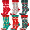 BONANGEL Christmas Socks Women,Funny Cute Holiday socks,Novelty Xmas Crew Socks,Crazy Christmas Gifts for Women Girls