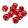 Yiotfandoll 10PCS Polyhedral Dice D6 Dice 16mm Acrylic Dice Game Dice for RPG MTG DND Dice Table Games (Transparent Red)