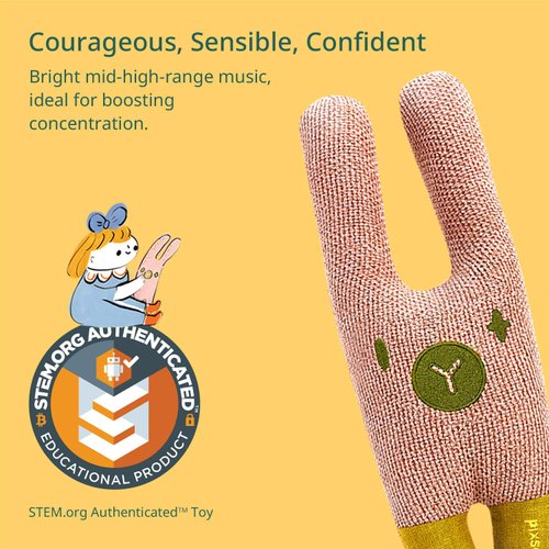 Pixsee, Stuffed Animal Infant Toy with Expertly Curated Music Playlists, Baby Learning Toys for 0-6, 6-12 Months & Toddlers, Sensory Development Toy, Baby's First Birthday Gifts