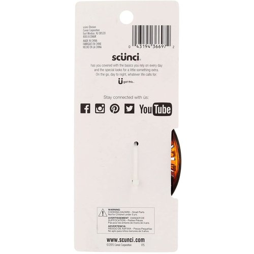 Scunci No-Slip Grip Claw Clip , Color May Vary 1 ea (Pack of 3)