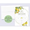 Moonrise Papery Set of 25 Lemon Theme Bridal Shower Invitations with Envelopes — Main Squeeze Bridal Shower Invitations with Envelopes