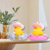 MuMyer Yellow Duck Car Ornaments Rubber Duck Car Dashboard Decorations with Love Glasses Mini Swim Ring Sun Hat Necklace for Car Dashboard Decoration