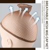 FANDAMEI Mesh Wig Caps Net, 4PCS Wig Caps Mesh Net Open End, Dark Brown Wig Cap for women, Nylon Mesh Wig Caps Net, Strength Wig Cap Dark Brown