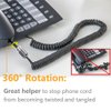 Uvital Telephone Cord Detangler, Anti-Tangle Telephone Handset Cable 360 Degree Rotating Landline Swivel Cord Untangler Black (4 Pack)