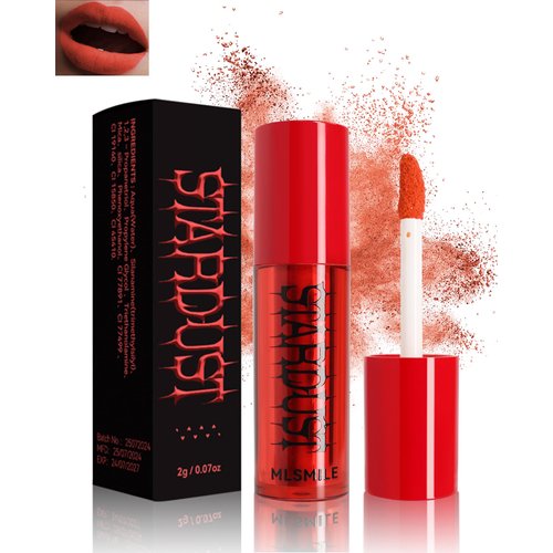 Matte Powder Lipstick for Women, Velvet Liquid Lipstick Red Lipcolor with Lightweight Powder Texture Long Lasting High Impact Lip Stain Nonstick Smudge-Proof Lip Gloss, Lip & Cheek Lip Makeup-01