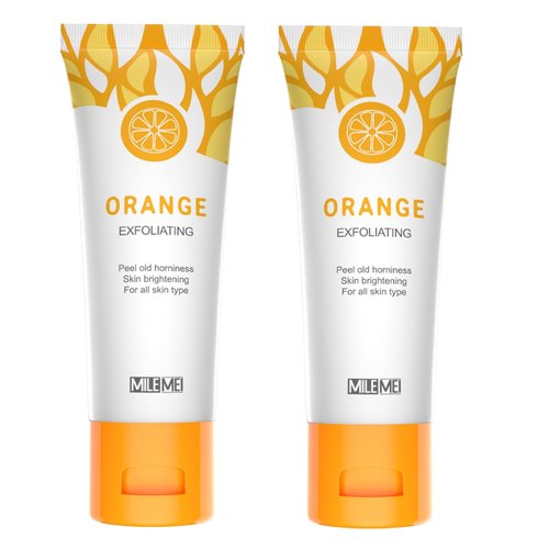 2Pcs Orange Exfoliating Gel,Natural Orange Peeling Gel Face Scrub,Deep Cleansing Moisturizing Facial Exfoliator.