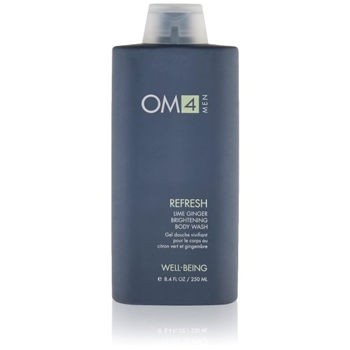 Organic Male OM4 Refresh: Lime Ginger Brightening Body Wash - Mens bodycare with Vitamin C to Cleanse and Nourish
