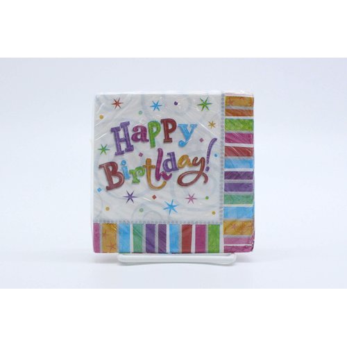 Amscan Radiant Birthday Beverage Napkins