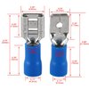 Baomain 1/4" Male & Female quick disconnects Vinyl Insulated Spade Wire Connector Electrical Crimp Terminal 16-14 AWG 6.3mm Blue Pack of 100