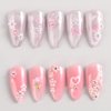 Flower Nail Art Stickers 3D Self Adhesive Pink White Nail Designs Nail Decals Nail Stickers Nail Art Supplies Pink Flower White Flower Nail Stickers for Nail Decorations Manicure Tips 30 Sheets