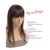 PANEWAY Bangs Hair Clip in Bangs Clip Fake Bangs with Topper 360°Cover Clip in Bangs for Women Brown Air Bangs Hairpieces for Women Curved Bangs for Daily Wear