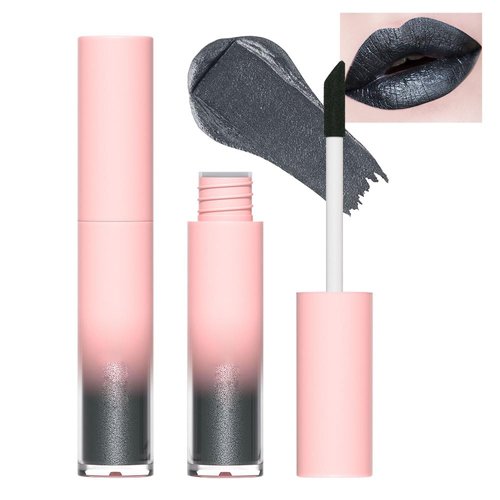 ORANOT Matte to Glitter Liquid Lipstick Lip Makeup,Diamond Shiny Black Glitter Sparkly Glossy Metallic Shimmer Sparkle Waterproof Lip Stick Lip Gloss for Women Lip Stain Long Lasting 24 hours