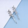 Aneneiceera Boho Leaf Hair Clip Vintage Silver Hair Pin Clips Retro Hair Barrette Bride Hair Bobby Pins Metal Branch Hair Clips Wedding Hair Accessories for Women and Girls 2Pcs(Silver)