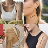 10 Sheets Black and white letters Temporary Tattoos Stickers, pattern, Motivational phrase and Multiple design styles Body Art Temporary Tattoos for Women, Girls or Kids