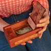 Bits and Pieces - Greek Secret Puzzle Box Brainteaser - Wooden Secret Compartment Brain Game for Adults - Stash Your Cash Away
