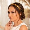 Formery Yellow Crystals Headband Gold Sparkle Flowers Crystal Beads Hair Band Party Prom Wedding Handmade Floral Beads Headpiece for Women and Girls