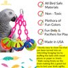 Bonka Bird Toys 1273 Tri-Chain Ball 10" High by 6" Wide Medium Parrot Plastic Cage Toy, African Grey, Pionus, Ringneck, and Similar Sized Birds