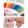 12 Color 3D Nail Art Pens Set, Kalolary Nail Polish Pens Nail Point Graffiti Dotting Pen Drawing Painting Liner Brush for DIY Nail Art Beauty Adorn Manicure Tools(A)