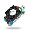 DROK USB Load Tester, Electronic Load Test Resistor Module 25W LD25 USB and Type C Interface Discharge Adjustable Constant Current 0.25A-4A Intelligent Temperature Control with Cooling Fan