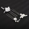 Teyglen 3pcs Wedding Hair Pins Bridal Flower Hair Pins Floral Flower Leaf Hair Pieces for Bride Pearl Hair Clips Dainty Headpiece Hair Accessories for Women Flower Girls (Silver)