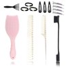 Hair Brush Set With Hairs Clip Ties 15PCS Women Styling Brushes Gifts Chrimstas Birthday Festival Detangling Hairbrush Rat Tail Comb For Parting Styler Hair Care