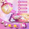 Auney Tea Party Set Toys for Girls, Tin Unicorn Tea Set Pretend Play Girls Toys Gifts for Little Girls Age 3-6, Kids Girls Toys Gifts for Tea Party Including Tea Set Carrying Case (New Unicorn)