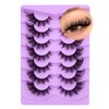 ALICE Fox Eye Lashes Fluffy Manga False Eyelashes 3D Wispy Cat Eye Lashes Wispy Anime Eyelashes Spiky Cosplay Fake Eye Lashes Pack 7 Pairs