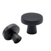 goldenwarm 5 Pack Matte Black Cabinet Knob Kitchen Closet Door Knobs Round Black Black Matte Cabinet Knobs and Pulls Closet Door Knobs for Bifold Closet Doors,1.27 Inch