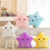 sofipal Creative Twinkle Star Shaped Plush Pillow, LED Night Light Glowing Cushions Plush Stuffed Toys Gifts for Kids, Decoration (Yellow)