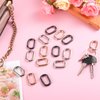 HLTOO 15PCS Spring Claps Connector, Metal Spring Jewelry Clasps, Spring Snap Hooks Clip Buckle, for Bags, Purses, Keychains, 3 Colors