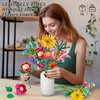 Linkowin 756 PCS Flower Bouquet Building Sets - 11 Kinds of Building Block Flowers, Botanical Collection Crafts Set for Home Office Decoration, Valentines Day for Adults Girl, No Vase