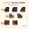 I Tip Hair Extensions #1B Natural Black I Tip Extensions Real Human Hair Keratin Tip Hair Extension Long Straight Cold Fusion Hair Extensions Human Hair Itip Black 24 Inch 50s 50g/Pack
